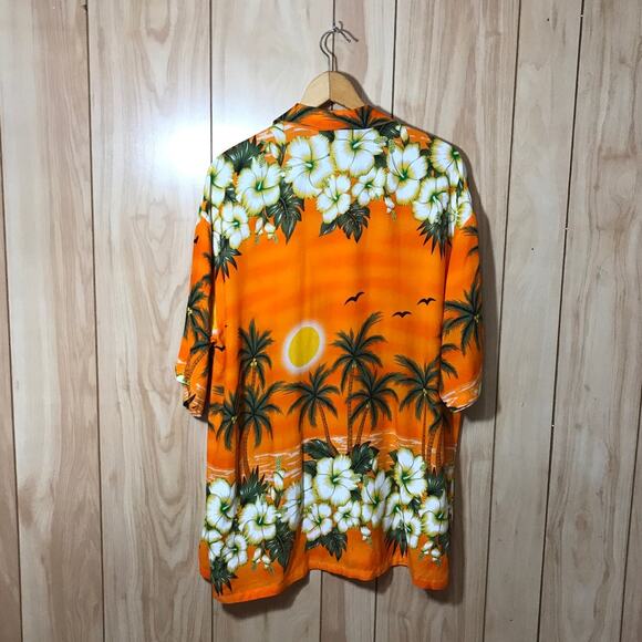 Motion Vintage Hawaiian Collared V-Neck Short Sleeve Shirt XL - Picture 2 of 4